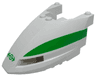 Train Front 6 x 10 x 3 2/3 Triple Curved with Green Stripe and Train Logo Pattern
