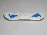 Minifigure, Utensil Snowboard, Dark Gray Bottom with Blue Snowboarding Minifigures Pattern
