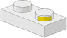 Electric Plate 1 x 2 with Contacts