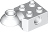 Technic, Brick Modified 2 x 2 with Pin Hole and Rotation Joint Ball Half Horizontal