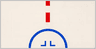 Tile 8 x 16 with Bottom Tubes on Edges with Half Circle and Red Stripe Pattern