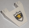 Wedge 4 x 4 Taper without Stud Notches with Police Yellow Star Badge Pattern