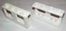 Window 1 x 4 x 2 Plane, Single Top Hole and Double Bottom Holes for Glass
