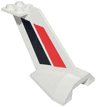 Tail Wedge with Red and Black Stripes Pattern