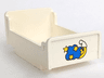 Duplo, Furniture Bed 3 x 5 x 1 2/3 with Blue Cloud, Yellow Stars, Crescent Moon with Face and Sleeping Cap Pattern