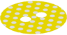 Minifigure Skirt Cloth Round with White Polka Dots on Yellow Background Pattern