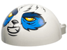 Windscreen 6 x 6 x 3 Canopy Dome Half Sphere with Dual 2 Fingers with Panda Face with Blue and Dark Blue Fur, Bright Light Orange Eyes, Black Nose and Mouth Pattern