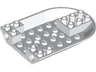 Aircraft Fuselage Forward Bottom Curved 6 x 8 with 2 Holes and 2 Pin Holes