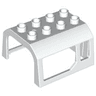 Duplo, Train Locomotive Cabin Roof 2 x 4 Studs, 2 Small and 2 Large Windows