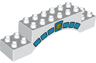 Duplo, Brick 2 x 10 x 2 Arch with Stonework and Yellow Star Badge Pattern