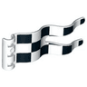 Duplo Flag Wavy 2 x 5 with White Checkered Pattern