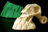 Bionicle Head Connector Block (Piraka) with Glow In Dark Teeth Pattern