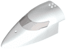 Aircraft Fuselage Forward Top Curved 8 x 16 x 5 with Trans-Brown Glass