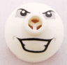 Brick, Round 2 x 2 Dome Top with Angry Eyes and Grin Pattern (Joker Bomb)
