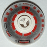 Brick, Round 2 x 2 Dome Top with Silver and Red Pattern (SW R5-D4) - 8 Arcs on Top