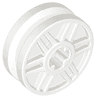 Wheel 18mm D. x  8mm with Fake Bolts and Shallow Spokes and Axle Hole