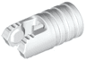 Hinge Cylinder 1 x 2 Locking with 2 Fingers and Axle Hole on Ends without Slots