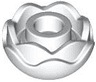 Plant Flower Round with 2 Layers (Peony Rose) with Open Stud and Small Pin Hole