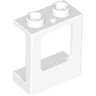 Window 1 x 2 x 2 Plane, Single Hole Top and Bottom for Glass