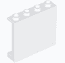 Panel 1 x 4 x 3 with Side Supports - Hollow Studs