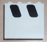 Panel 1 x 4 x 3 with Side Supports - Hollow Studs with 2 Black Windows Pattern Model Right Side (Sticker) - Set 8638