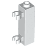 Brick, Modified 1 x 1 x 3 with 2 Clips (Vertical Grip) - Hollow Stud
