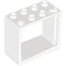 Window 2 x 4 x 3 - Hollow Studs