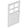 Door 1 x 4 x 6 with 4 Panes and Stud Handle