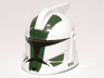 Minifigure, Headgear Helmet SW Clone Trooper with Holes, Dark Green Markings, Clone Commander Gree Pattern