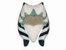Minifigure, Headgear Headdress SW Togruta Montrals Short with Dark Blue Stripes, Sand Green Triangles Pattern (Ahsoka Tano)