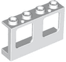 Window 1 x 4 x 2 Plane, Single Top Hole and Single Bottom Hole for Glass