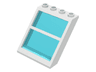 Window 4 x 4 x 3 Roof with Center Bar and Fixed Trans-Light Blue Glass