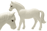 Horse, Belville with Black Rimmed Eyes with White and Dark Orange Irises Pattern