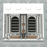 Tile, Modified 4 x 4 with Studs on Edge with Exhaust Vents Pattern