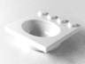 Container, Sink 4 x 4 with Elliptical Basin