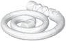 Minifigure, Weapon Whip Coiled - 1 Hole, Indented Handle
