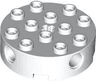 Brick, Round 4 x 4 with 4 Side Pin Holes and Center Axle Hole