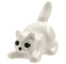 Cat, Crouching with Black Eyes, Eyelashes and Nose Pattern