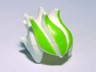 Minifigure, Hair Spiked Top with Lime Streaks Pattern