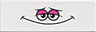 Tile 1 x 3 with Eyes and Wide Smile Closed Mouth Pattern (Sticker) - Set 41256