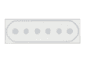 Tile 1 x 3 with Electric Guitar Single-Coil Pickup (Silver Oval with 6 Dots) Pattern