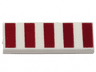 Tile 1 x 3 with 5 Dark Red Stripes Pattern