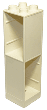 Duplo Wall 2 x 2 x 6 with Drawer Slots on Two Sides