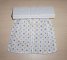 Duplo, Furniture Curtain Plate 2 x 6 with White Cloth Curtains with Red, Blue and Yellow Dots