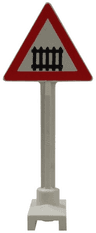 Road Sign Triangle with Level Crossing Pattern