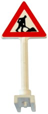 Road Sign Triangle with Road Repair Worker and 1 Pile Pattern