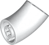 Brick, Round 2 x 2 D. 45 degrees Elbow (25.5mm Standing Height)