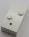 Brick, Braille 2 x 4 with 2 Studs with Black Asterisk (*) Pattern (dots-35 ⠔) (Swedish)