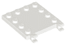 Tile, Modified 4 x 4 with Studs on Edges and 2 Open O Clips (Horizontal Grip)