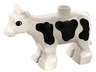 Duplo Cow Baby Calf with Eyes and Black Spots Pattern